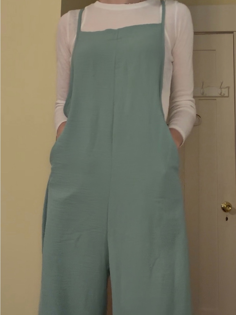 Women's Sage Green Wide-Leg Jumpsuit